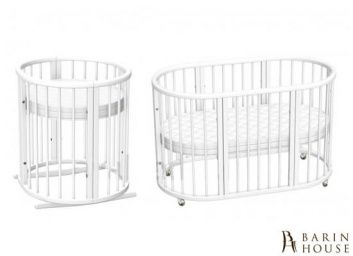 Купить Овальная кроватка 8в1 Ovalbed White Premium 38mm 158743