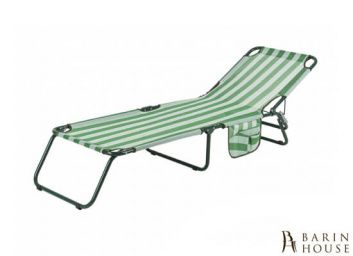 Купить Розкладачка Діагональ (текстиль зелено-біла смуга) 187541