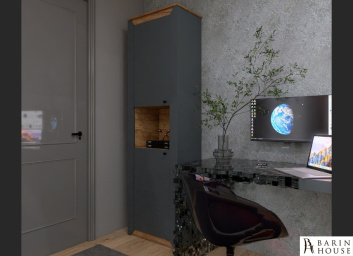 Купить Пенал открытый 600 Нордик (дуб крафт/золотой, графит) 318166