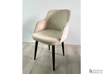 купити Крісло Luna бежевий, чорні ніжки метал 295219