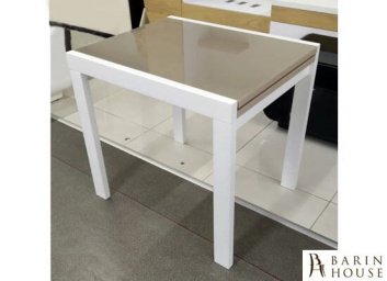 Купить Стол раздвижной со стеклом "Телескоп 815 капучино" 202265