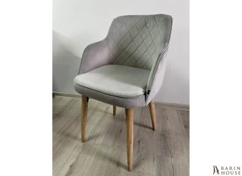 купити Крісло Luna сірий, дерев'яні ніжки 295810