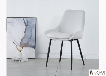 Купить Стілець HUGO чорний каркас/світло-сірий 310871