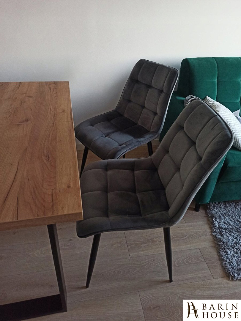 купити Стілець Chic Velvet чорний каркас/сірий 336552 photo 15