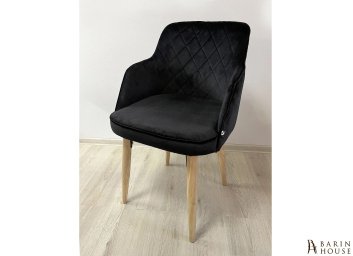 Купить Кресло Luna черный, деревянные ножки 295848