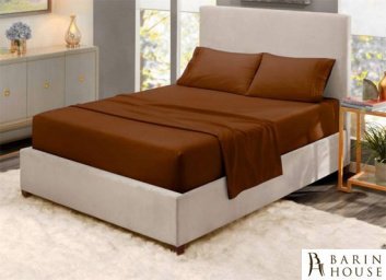 купити Постільний комплект Home Collection Cotton Brown сімейний 211094