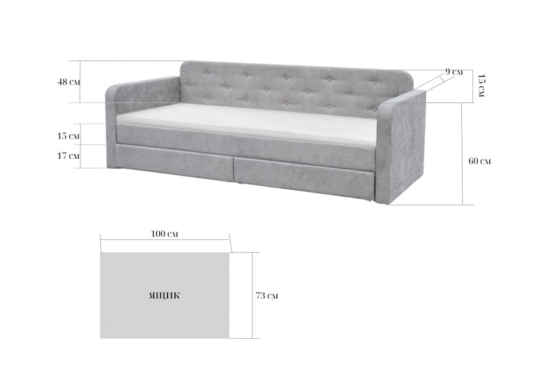 купити Ліжко Малібу (бежевий) 328921 photo 2