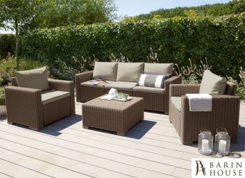 купити Комплект садових меблів California 3 seater коричневий 139011