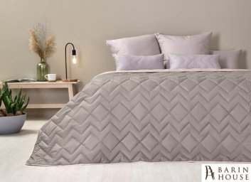 Купить Покривало двостороннє Іззі сірий/беж 290249