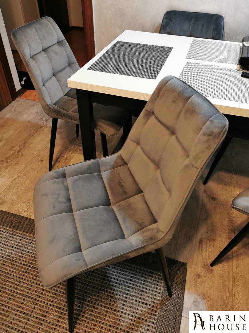 купити Стілець Chic Velvet чорний каркас/сірий 336552 photo 7