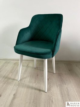 купити Крісло Luna зелені, білі ніжки метал 295209