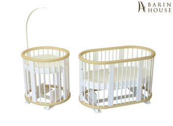 купити Овальна ліжечко 8в1 Ovalbed Natural -White Lux + маятник 158806