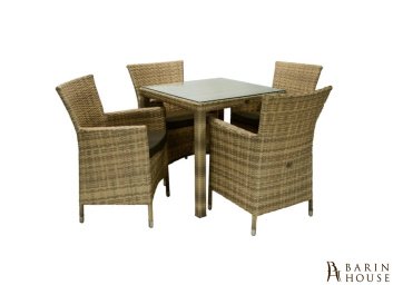 Купить Столовый комплект Wicker капучино (4 кресла) 304385