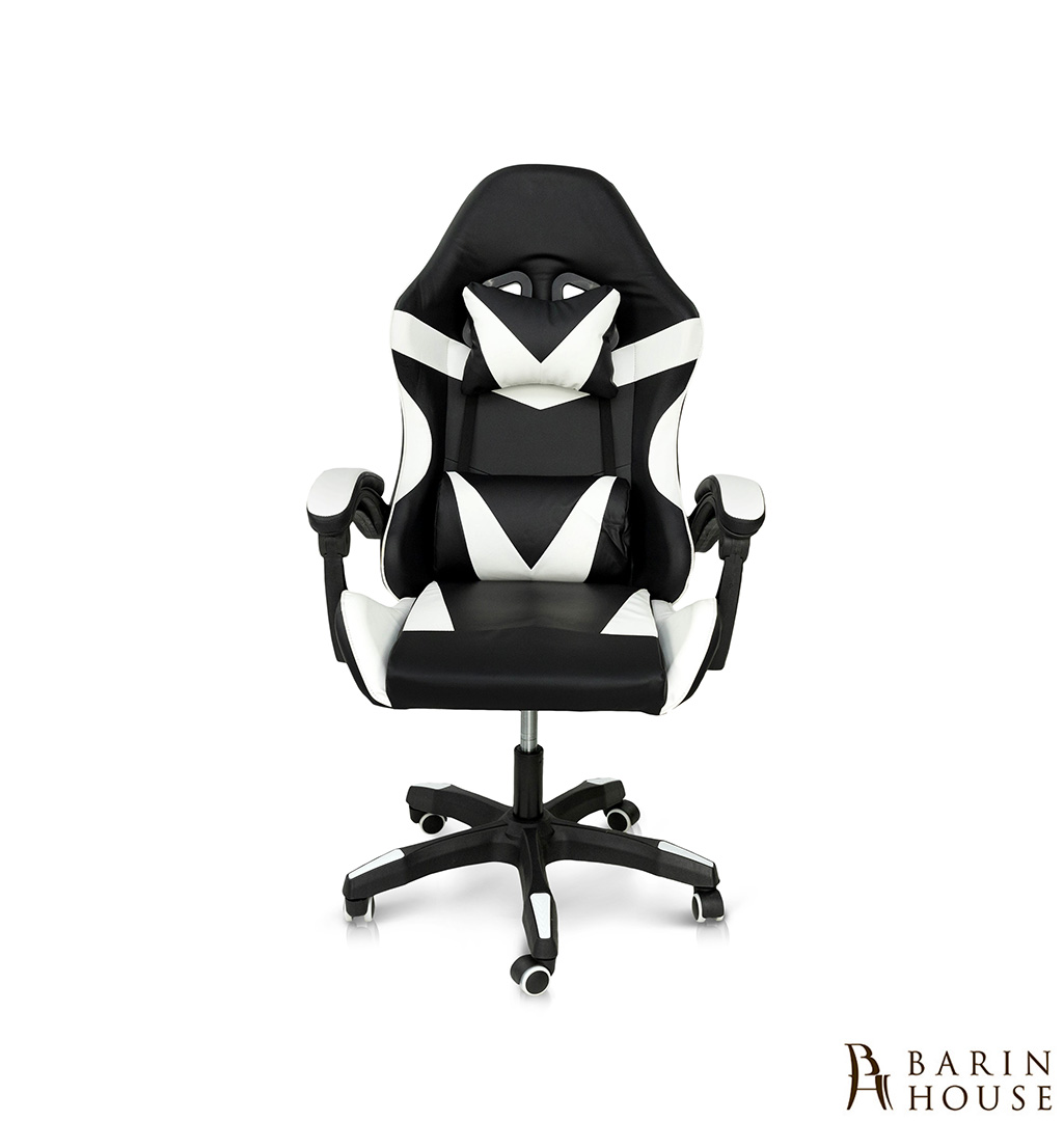 Купить Стул геймерский Слим черно-белый 336232 