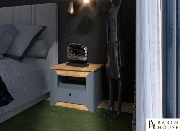 Купить Тумба приліжкова 500 Нордік Дуб Крафт/Золотий, Графіт 318014