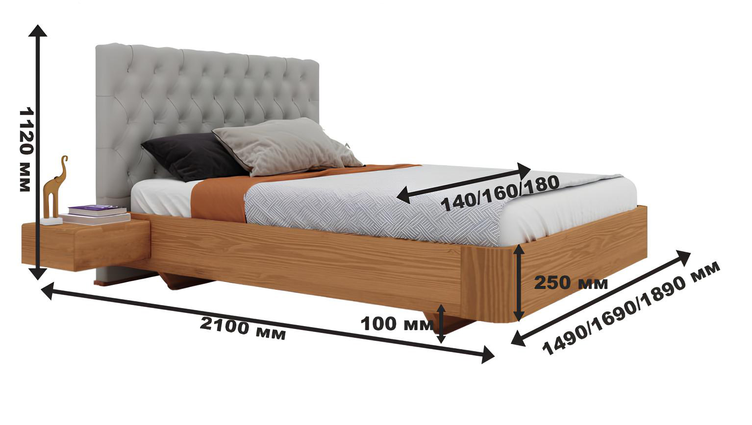 купити Ліжко Копенгаген (ясен) 334574 photo 7