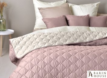 Купить Покрывало Стиль Куб (пудра/светло-серый) 243993