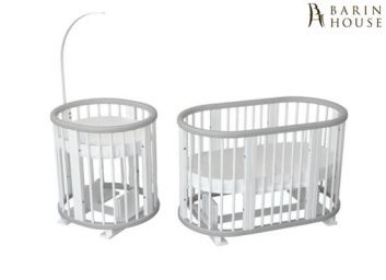 купити Овальна ліжечко Ovalbed 8в1 monohrom Lux + маятник 158800