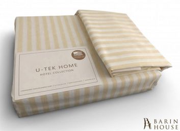 купити Набір простирадло натяжна + наволочка U-TEK Hotel Collection Cotton Stripe Orange 30 182024