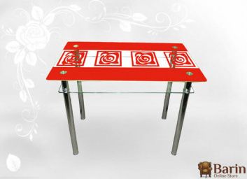 Купить Стеклянный стол Улитки красные 118256