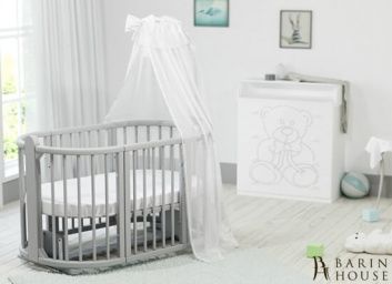 купити Кругла ліжечко-трансформер 8в1 Ovalbed Maxi gray маятник 159193