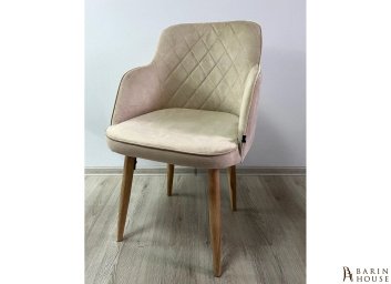 купити Крісло Luna бежевий, дерев'яні ніжки 295826