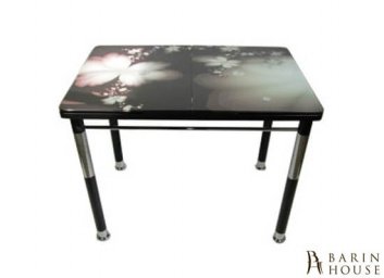 Купить Кухонный стол Камилла раскладной черный 215482