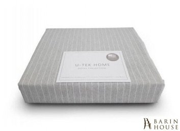 купити Постільний комплект U-TEK Hotel Collection Cotton Stripe Grey-White сімейний 189855