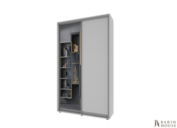 Купить Шкаф-купе 2 двери ДСП/зеркало Классик-1 (130х240х60) Белое дерево 328171