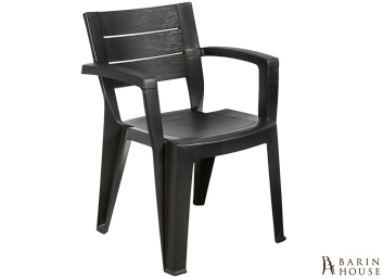 Купить Стул садовый пластиковый BICA EMMA графит 327895