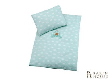 купити Комплект дитячої постільної білизни Корона м'ята у коляску 211202