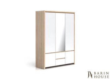 Купить Шкаф KASPIAN SZF5D2S (дуб sonoma, дуб sonoma/белый глянец) 168085