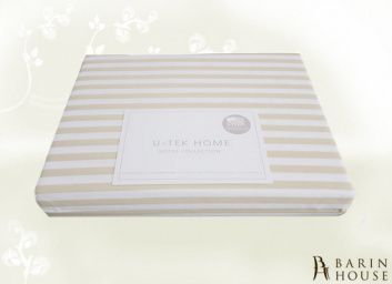 купити Натяжна простирадло U-TEK Hotel Collection Cotton Stripe Orange 30 164729