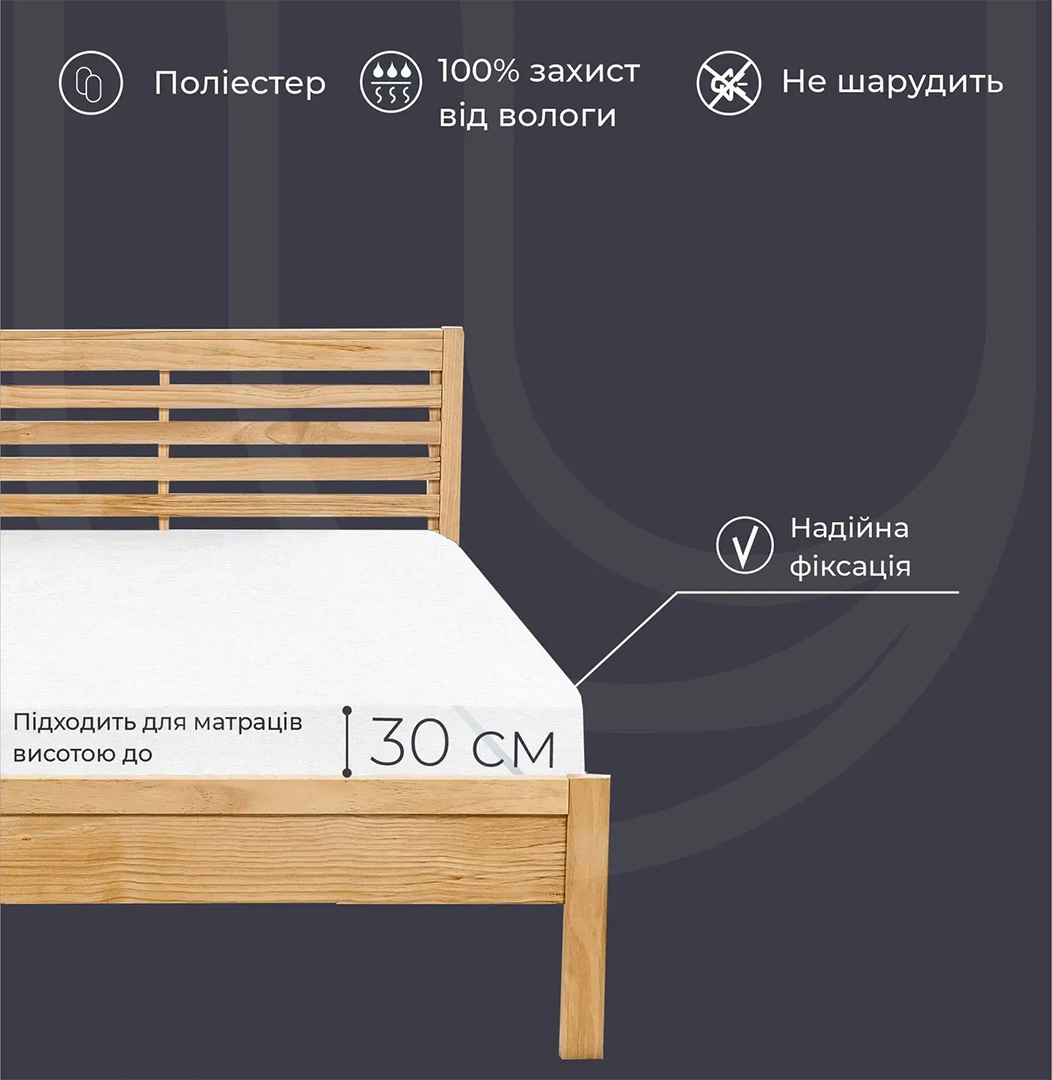 купити Непромокальний наматрацник FullCover на гумці по всьому периметру 331912 