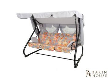 Купить Качели Вилла (Бязь, Цветы на сером фоне) 169066