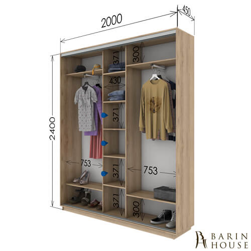 Купить Шкаф-купе трехдверный 151979 photo 3