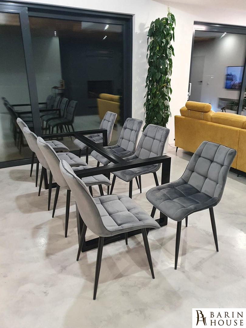 купити Стілець Chic Velvet чорний каркас/сірий 336552 photo 10