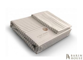 купити Набір простирадло натяжна + наволочка U-TEK Hotel Collection Cotton Stripe Grey 20 182019