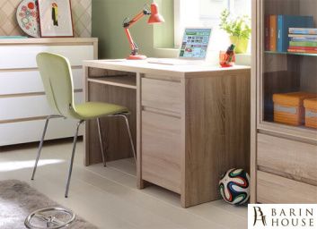 Купить Письменный стол KASPIAN BIU1D1S/120 (дуб sonoma, дуб sonoma/белый глянец) 167853