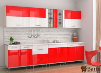 Купить Кухня Венера красно-белая 125095