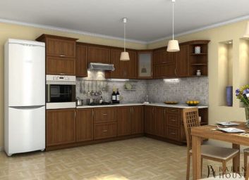 Купить Кухня Контур орех темный 164955