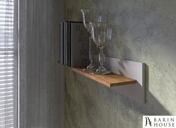 Купить Полиця навісна Нордик 100 (дуб крафт/золотий, білий) 318285