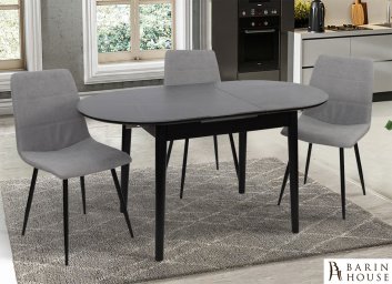 Купить Стол обеденный Титан (черный/керамика мрамор) 313318