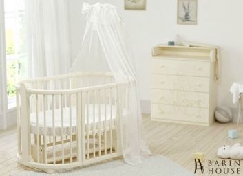 купити Кругла ліжечко-трансформер 8в1 Ovalbed Maxi vanilla маятник 159205