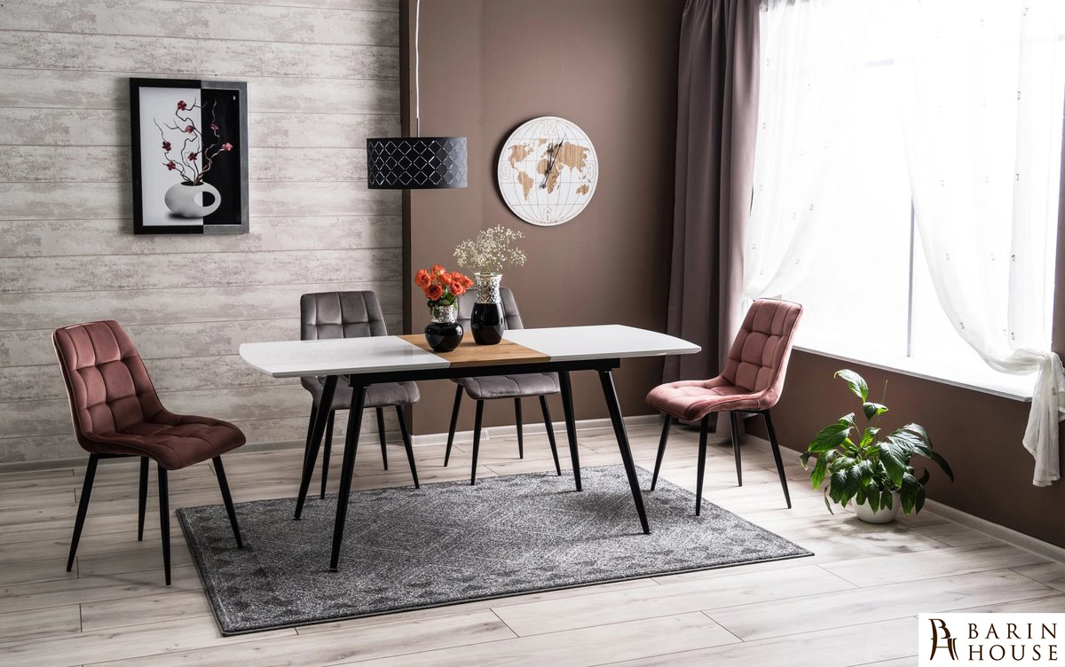 купити Стілець Chic Velvet чорний каркас/сірий 336552 photo 3