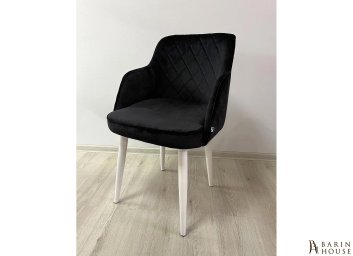 Купить Кресло Luna черный, белые ножки металл 295792