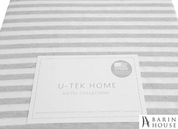 купити Постільний комплект U-TEK Hotel Collection Cotton Stripe Grey 30 сімейний 189868