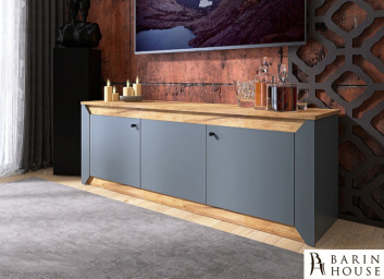 Купить Тумба ТВ 1500 Нордик Дуб Крафт/Золотой, Графит 317990