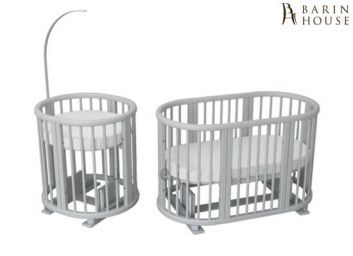купити Овальна ліжечко 8в1 Ovalbed gray Lux + маятник 158753