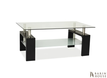 Купить Стіл журнальний Кватро (прозорий/чорний) 328042